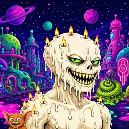 Oozlings #10, Candle Wax · Neon City