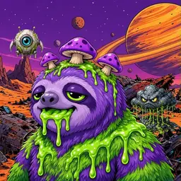 Oozlings #1005, Slime Sloth · Ship Junkyard