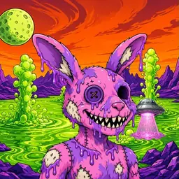 Oozlings #1006, Zombie Bunny · Acid Lake