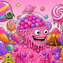 Oozlings #1011, Gumball Brain · Candy Planet