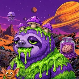 Oozlings #1012, Slime Sloth · Ship Junkyard