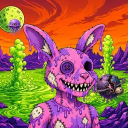 Oozlings #1014, Zombie Bunny · Acid Lake