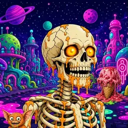 Oozlings #1015, Skull · Neon City