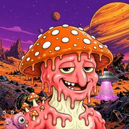 Oozlings #1017, Mutated Mushroom Head · Ship Junkyard