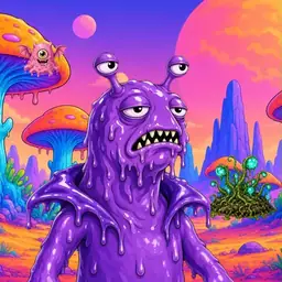 Oozlings #103, Slug · Mushroom Desert