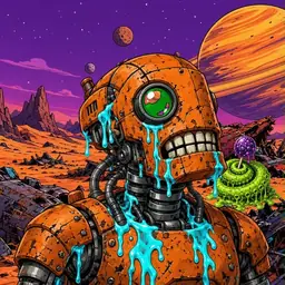 Oozlings #1033, Rusty Robot · Ship Junkyard