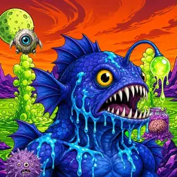 Oozlings #1042, Anglerfish · Acid Lake