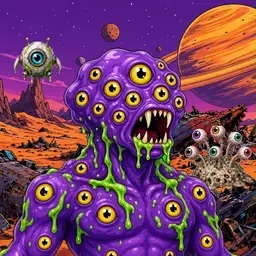 Oozlings #1048, Eyeball Cluster · Ship Junkyard