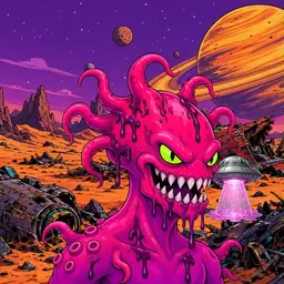Oozlings #1064, Mutated Squid · Ship Junkyard