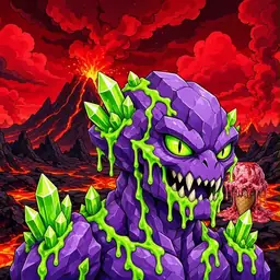 Oozlings #107, Crystal Rock · Lava Fields