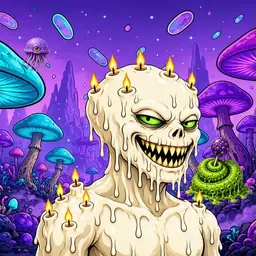Oozlings #1081, Candle Wax · Fungus Forest