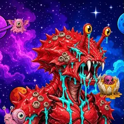Oozlings #1082, Crab · Void Nebula
