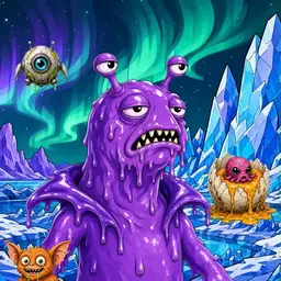 Oozlings #1089, Slug · Aurora Ice