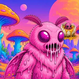 Oozlings #1091, Mutant Moth · Mushroom Desert