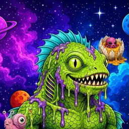 Oozlings #1099, Swamp Fish · Void Nebula
