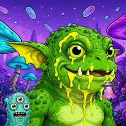 Oozlings #1111, Mutated Toad Goblin · Fungus Forest