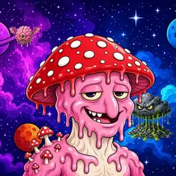 Oozlings #1115, Mushroom Head · Void Nebula