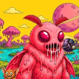 Oozlings #112, Mutated Mutant Moth · Turquoise Swamp