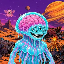 Oozlings #1122, Jellyfish Brain · Ship Junkyard