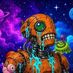 Oozlings #1124, Rusty Robot · Void Nebula