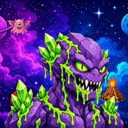 Oozlings #1129, Crystal Rock · Void Nebula