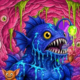 Oozlings #1135, Anglerfish · Flesh Cave