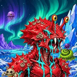 Oozlings #1151, Crab · Aurora Ice