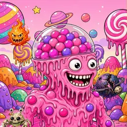 Oozlings #1162, Gumball Brain · Candy Planet