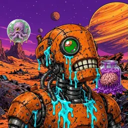 Oozlings #1164, Rusty Robot · Ship Junkyard