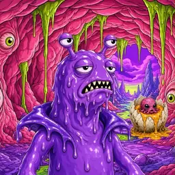 Oozlings #1165, Slug · Flesh Cave