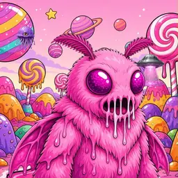 Oozlings #1173, Mutant Moth · Candy Planet