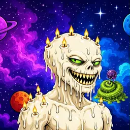 Oozlings #1181, Candle Wax · Void Nebula