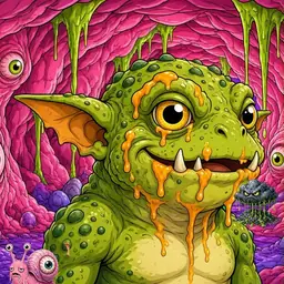Oozlings #1185, Toad Goblin · Flesh Cave