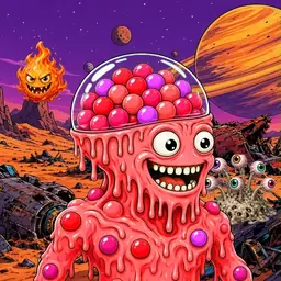 Oozlings #1195, Mutated Gumball Brain · Ship Junkyard