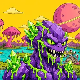 Oozlings #1199, Crystal Rock · Turquoise Swamp