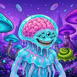 Oozlings #1202, Jellyfish Brain · Fungus Forest
