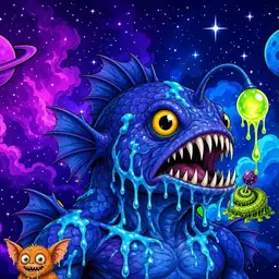 Oozlings #1203, Anglerfish · Void Nebula