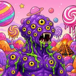 Oozlings #1205, Eyeball Cluster · Candy Planet