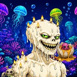 Oozlings #1215, Candle Wax · Glow Reef