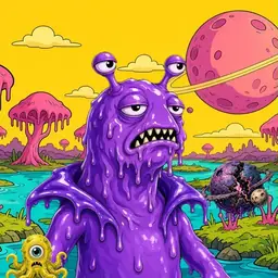 Oozlings #1239, Slug · Turquoise Swamp