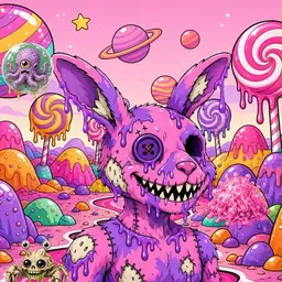 Oozlings #1241, Zombie Bunny · Candy Planet