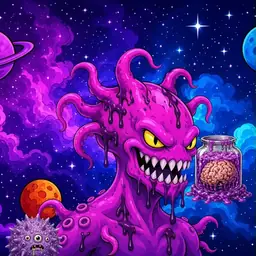 Oozlings #1258, Squid · Void Nebula