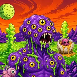 Oozlings #126, Eyeball Cluster · Acid Lake