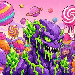 Oozlings #1267, Crystal Rock · Candy Planet