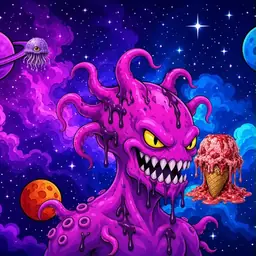 Oozlings #127, Squid · Void Nebula