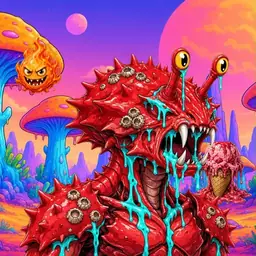 Oozlings #1277, Crab · Mushroom Desert