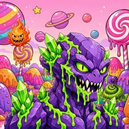Oozlings #1280, Crystal Rock · Candy Planet