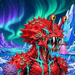 Oozlings #1283, Crab · Aurora Ice