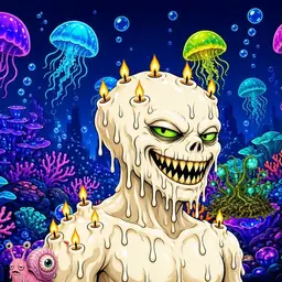 Oozlings #1284, Candle Wax · Glow Reef