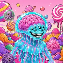 Oozlings #1288, Jellyfish Brain · Candy Planet